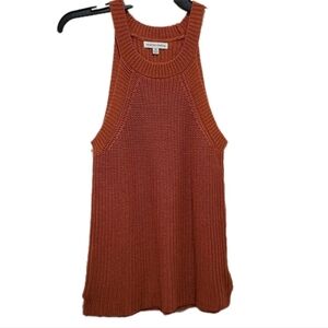 Reunited Clothing Women's M Orange Knit Tank Top Y2K Boho Granola Girl Earthy